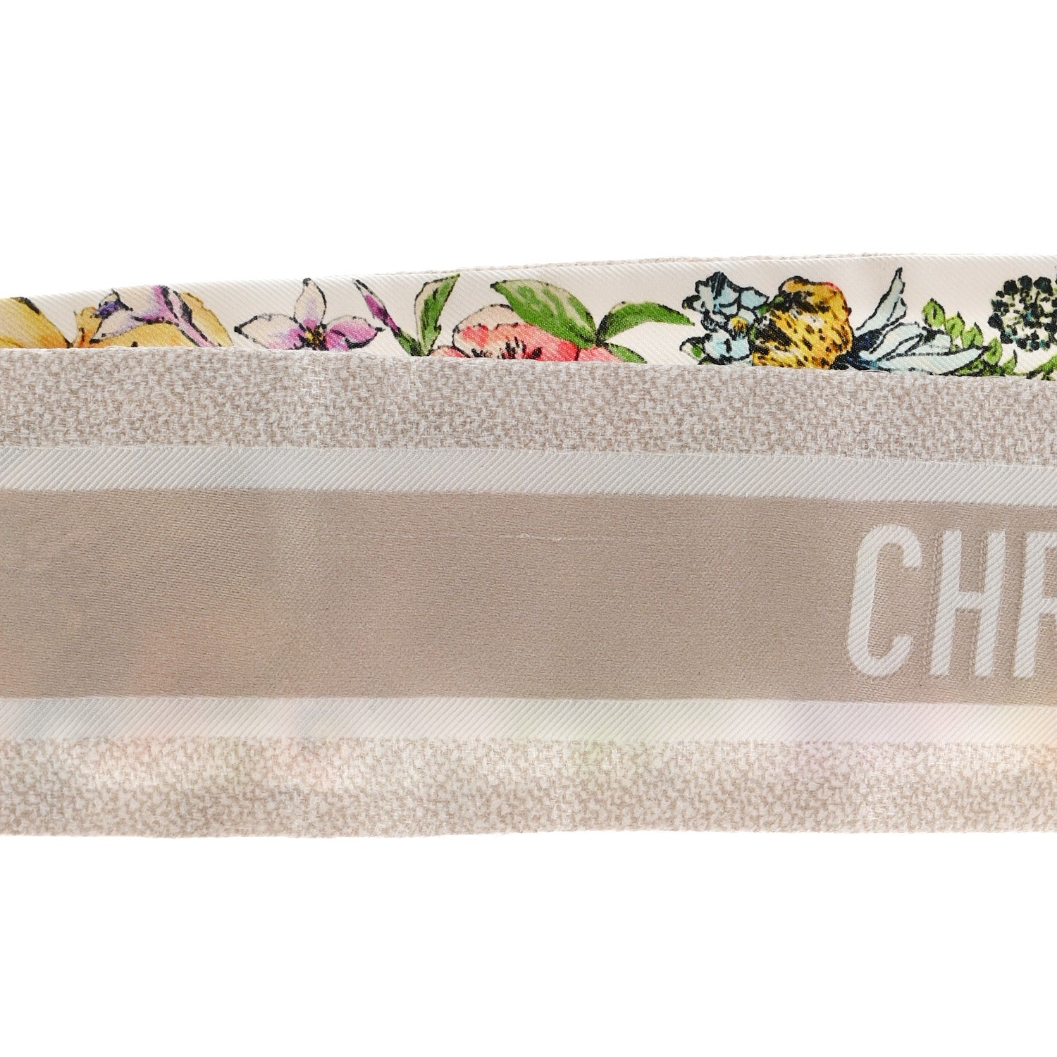 Christian Dior Silk Twill D-Floral Mitzah Scarf White Multicolor 5 of 6
