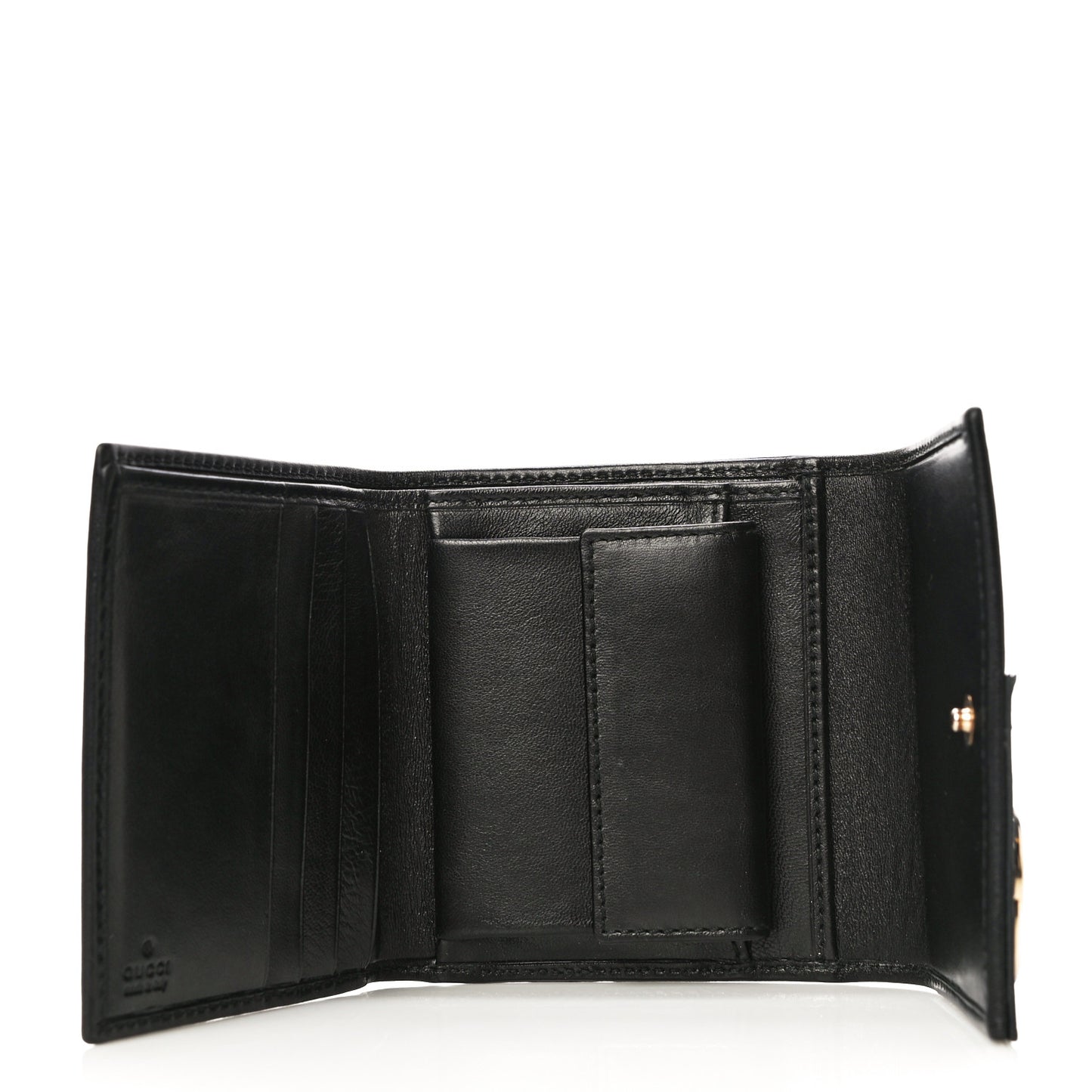 Calfskin New Britt Tri Fold Wallet Black