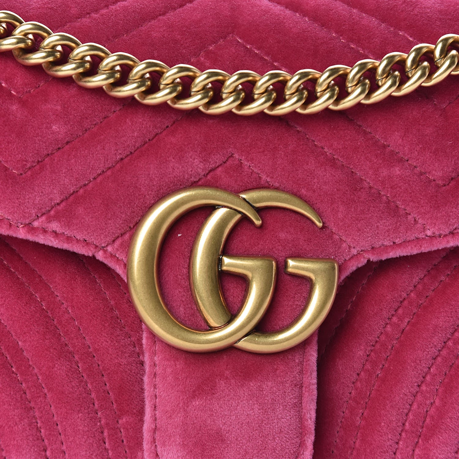 Gucci Velvet Matelasse Small GG Marmont Shoulder Bag Light Raspberry Rose 8 of 11