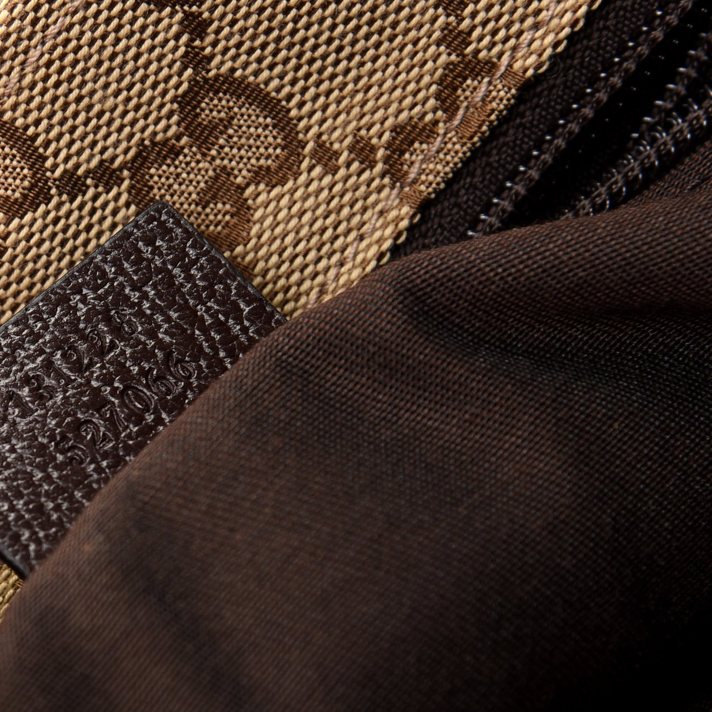 GG Monogram Small Web Handle Bucket Tote Dark Brown