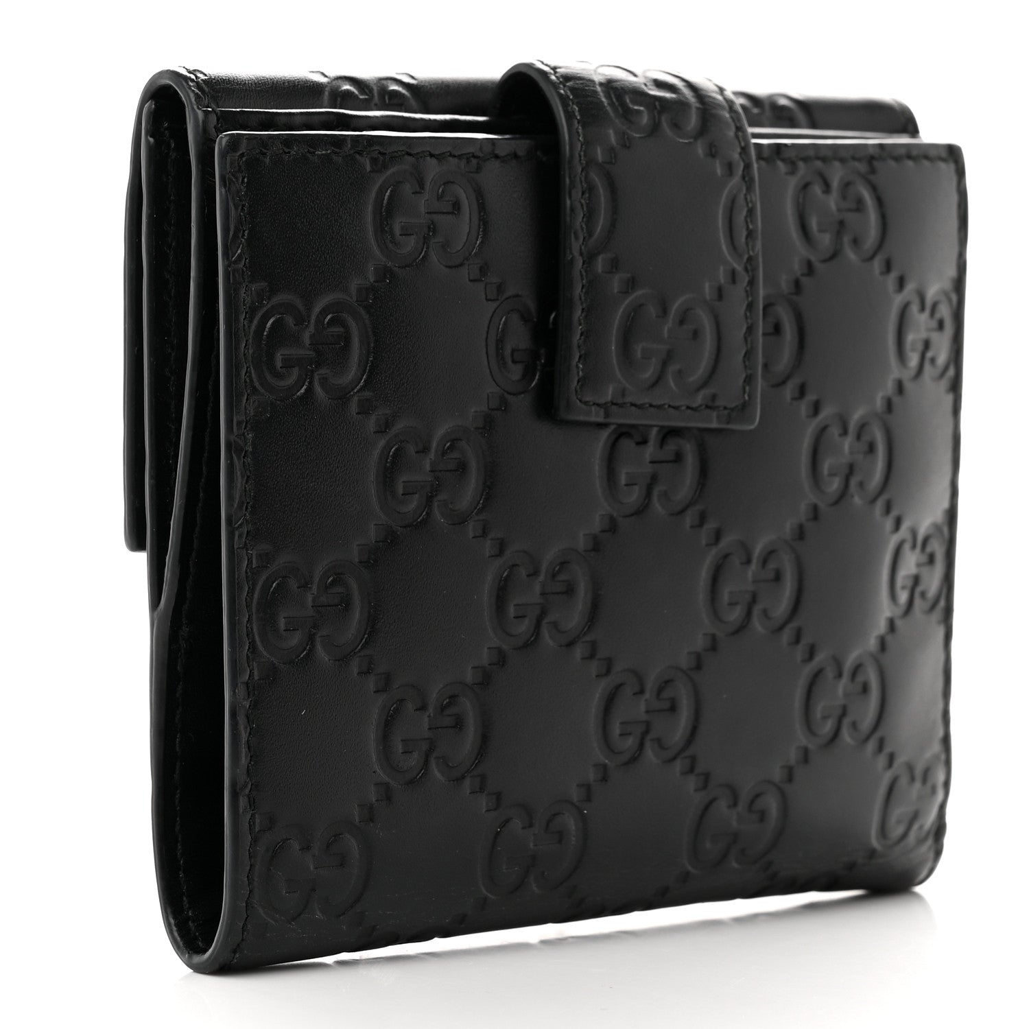 Gucci Guccissima Bow French Flap Wallet Chocolate Brown 3 of 8