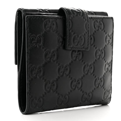 Gucci Guccissima Bow French Flap Wallet Chocolate Brown 3 of 8