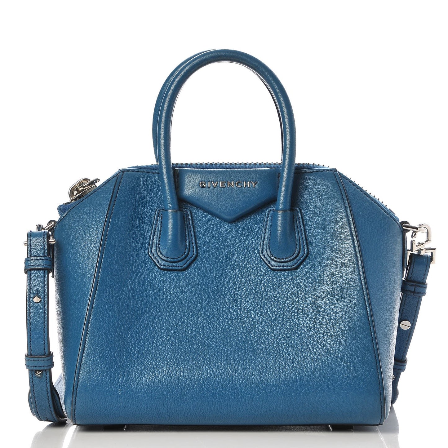 Sugar Goatskin Mini Antigona Electric Blue