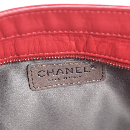 Chanel Lambskin Square Stitched Lax Shoulder Bag Red 6 of 8