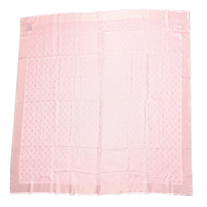 Louis Vuitton Silk Wool Monogram Shine Shawl Rose 1 of 4