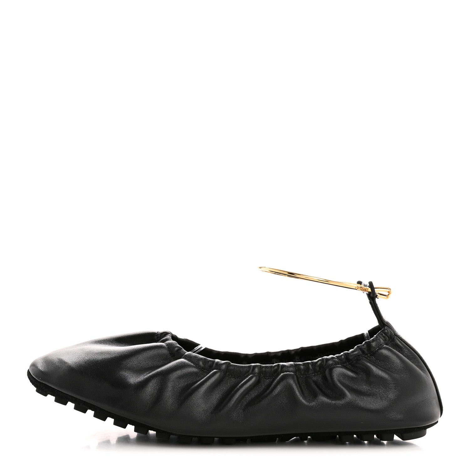 Fendi Vitello Filo Ballerina Flats 39 Black 1 of 12