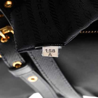 Prada Saffiano Tessuto Nylon Shopping Tote Black 8 of 11