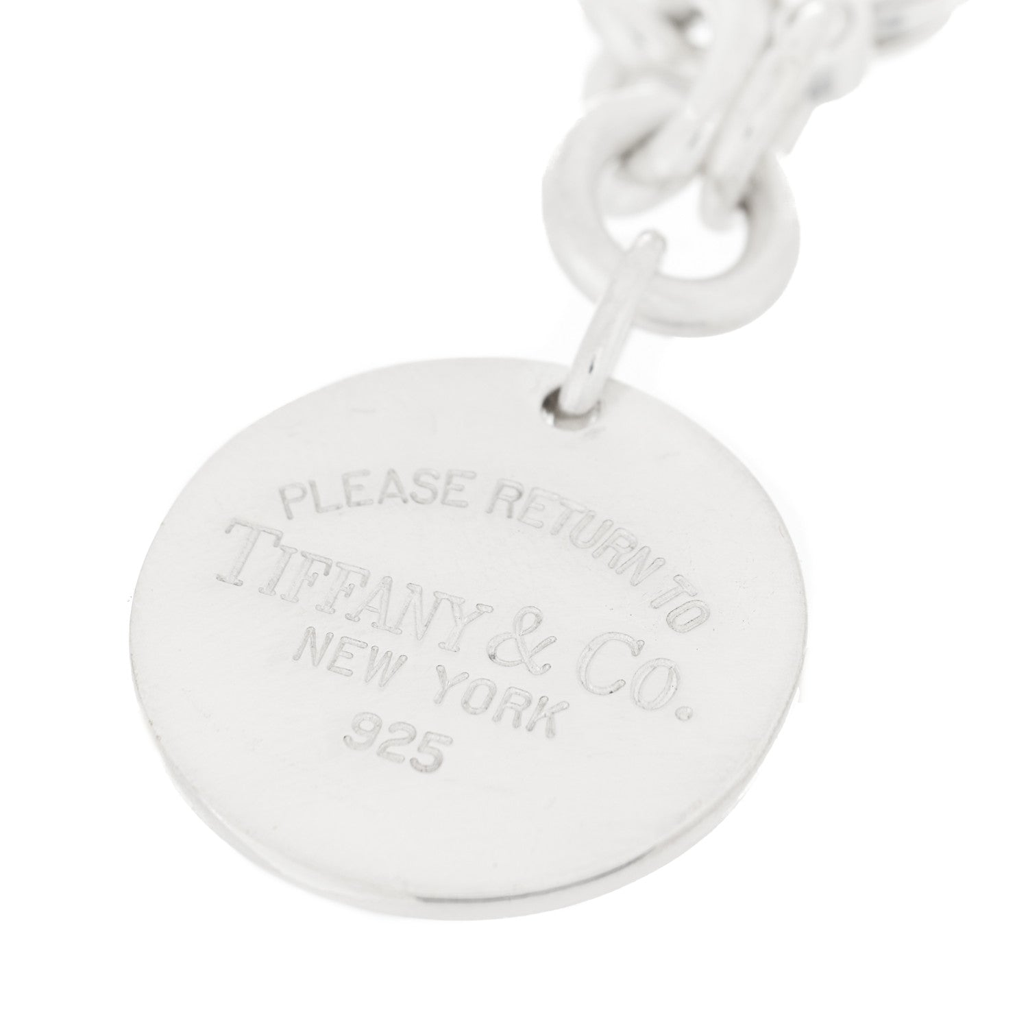 Tiffany Sterling Silver Return to Tiffany Round Tag Charm Bracelet 3 of 3