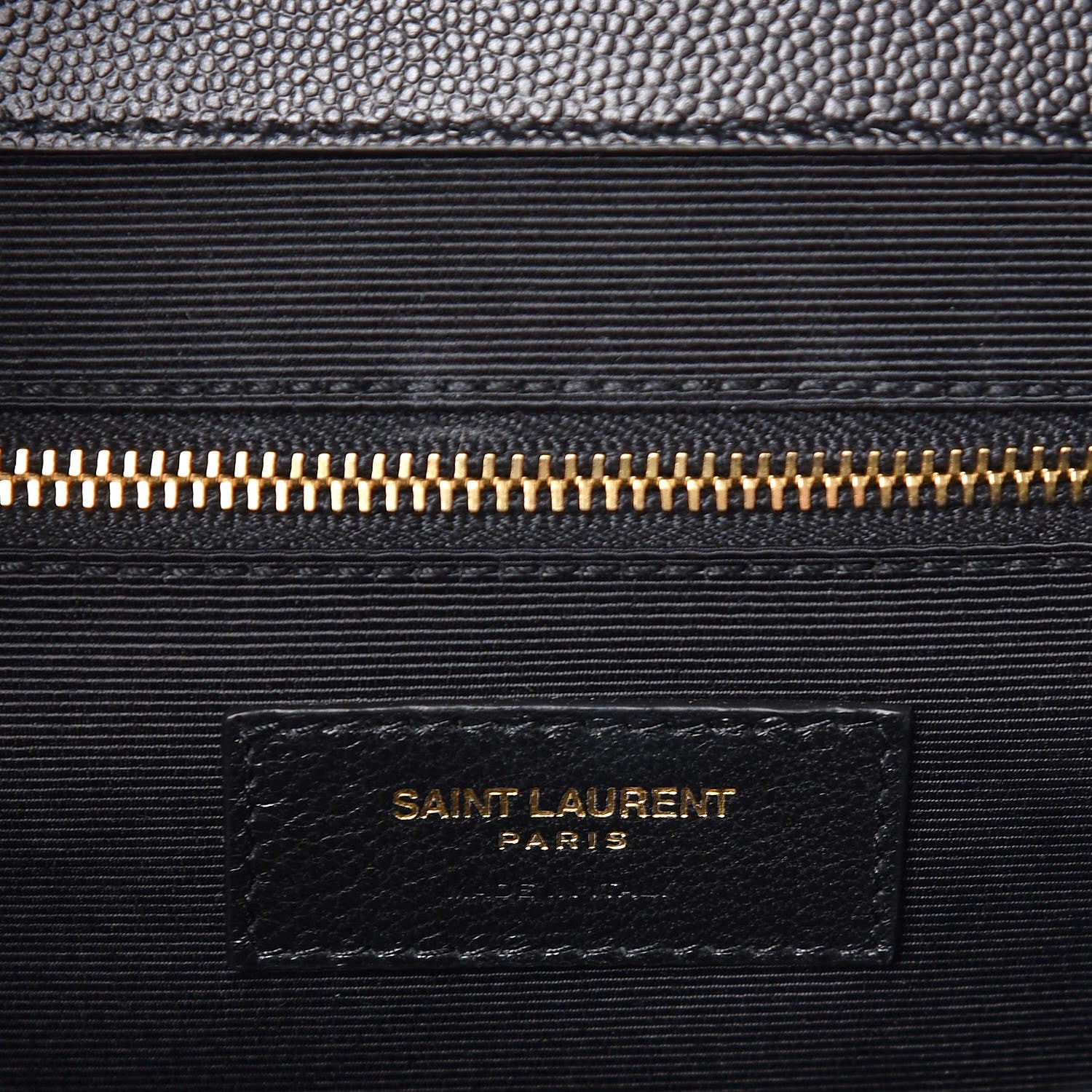 Saint Laurent Grain De Poudre Textured Mixed Matelasse Large Triquilt Monogram Satchel Black 8 of 9