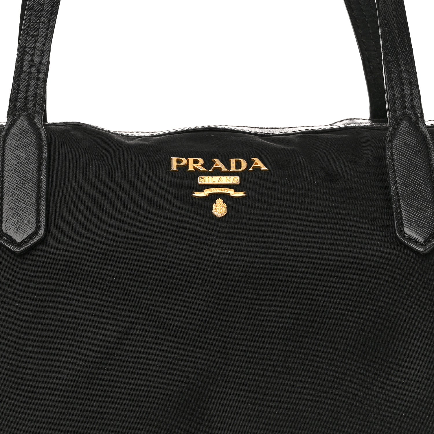 Prada Tessuto Nylon Saffiano Tote Black 8 of 14