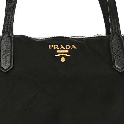 Prada Tessuto Nylon Saffiano Tote Black 8 of 14
