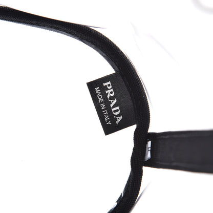 Prada Plexiglass Canapa Small Shopper Tote Black 6 of 7