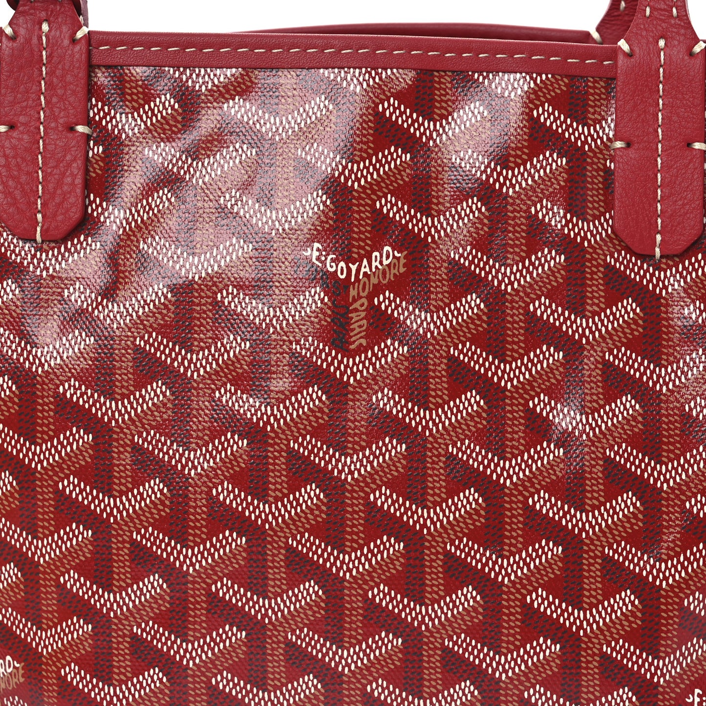Goyardine Reversible Mini Anjou Red