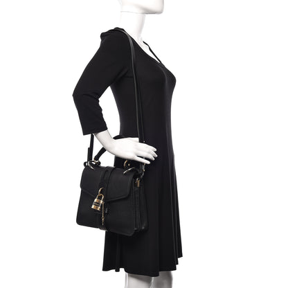 Chloe Shiny Grained Calfskin Small Aby Day Shoulder Bag Black 2 of 10