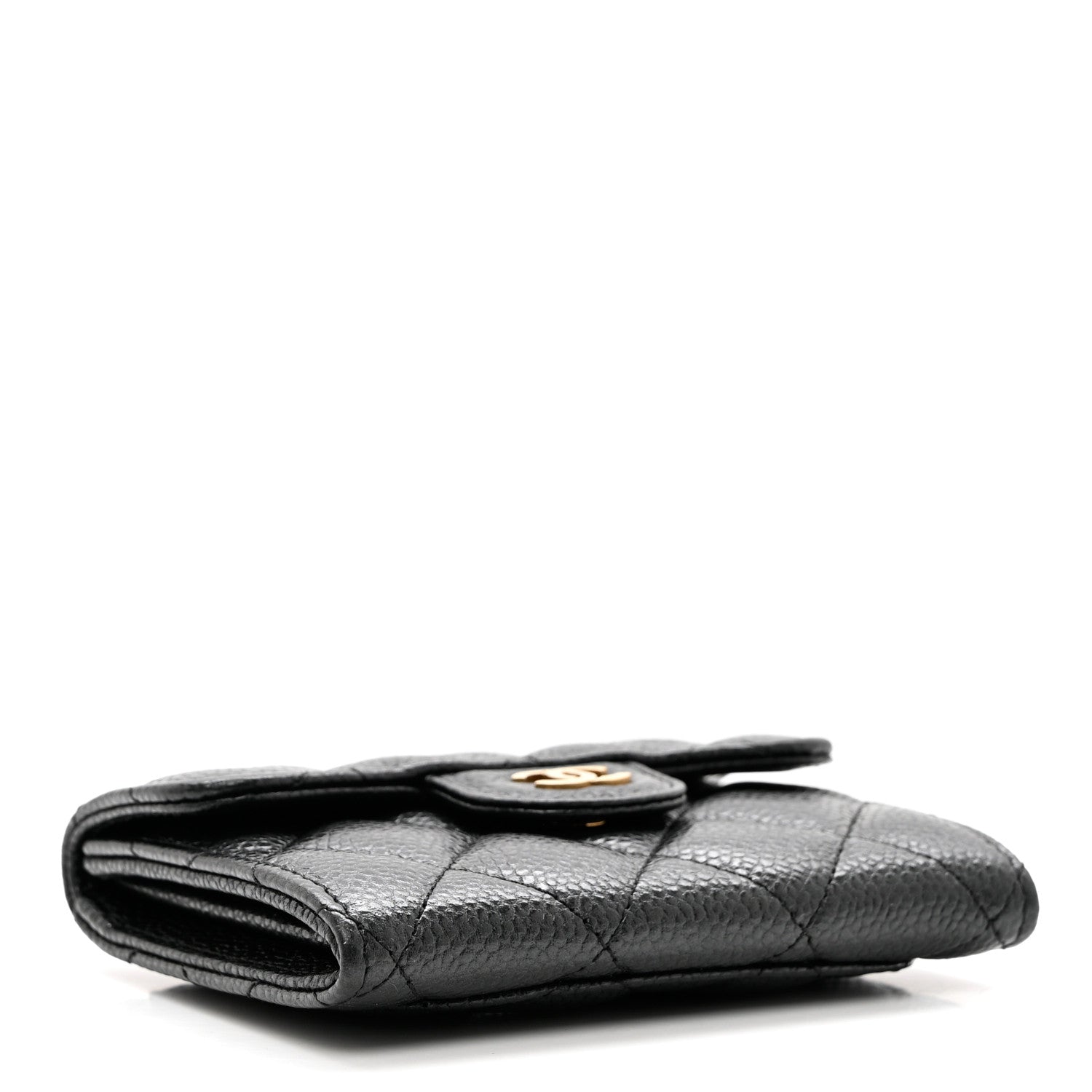 Chanel Caviar Quilted Flap Card Holder Wallet Black 5 of 9