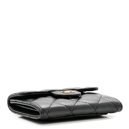 Chanel Caviar Quilted Flap Card Holder Wallet Black 5 of 9