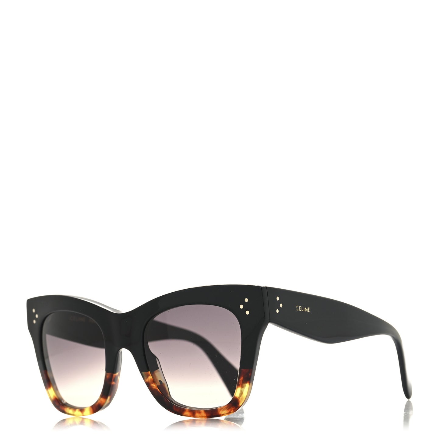 Acetate Polarized Cat Eye Sunglasses CL4004IN Havana Black
