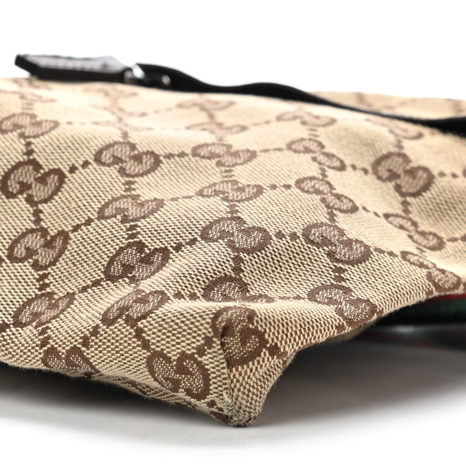 Gucci GG Monogram Web Double Pocket Belt Bag Dark Brown 9 of 9