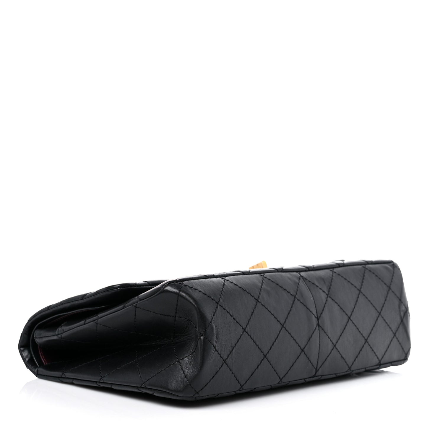 Aged Calfskin Quilted 2.55 Reissue 227 Flap Black