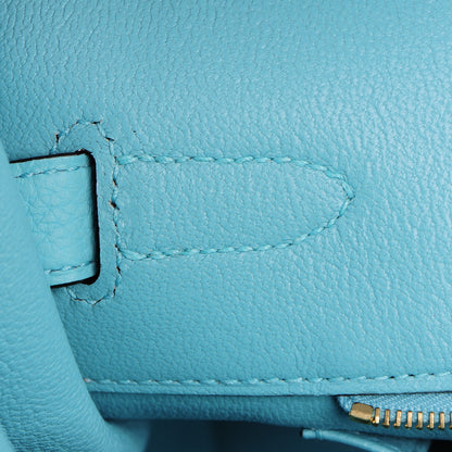 Hermes Togo Birkin 35 Bleu Atoll 22 of 29