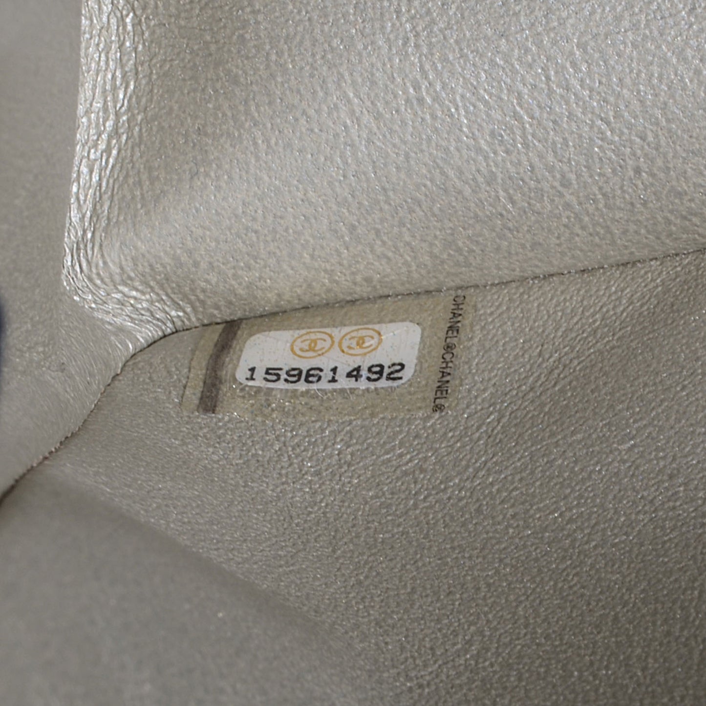 Iridescent Calfskin Medium Double Flap Light Gold