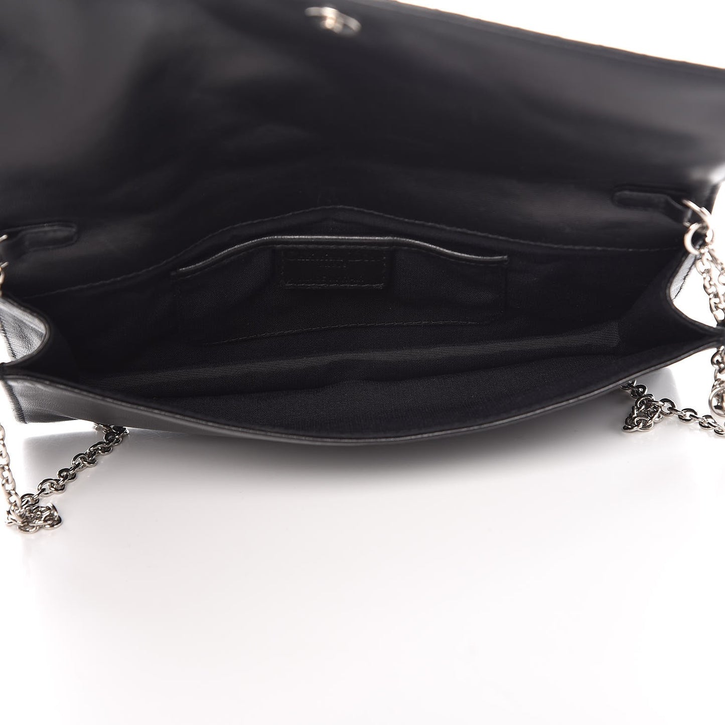 Lambskin Cannage Lady Dior Convertible Clutch Black