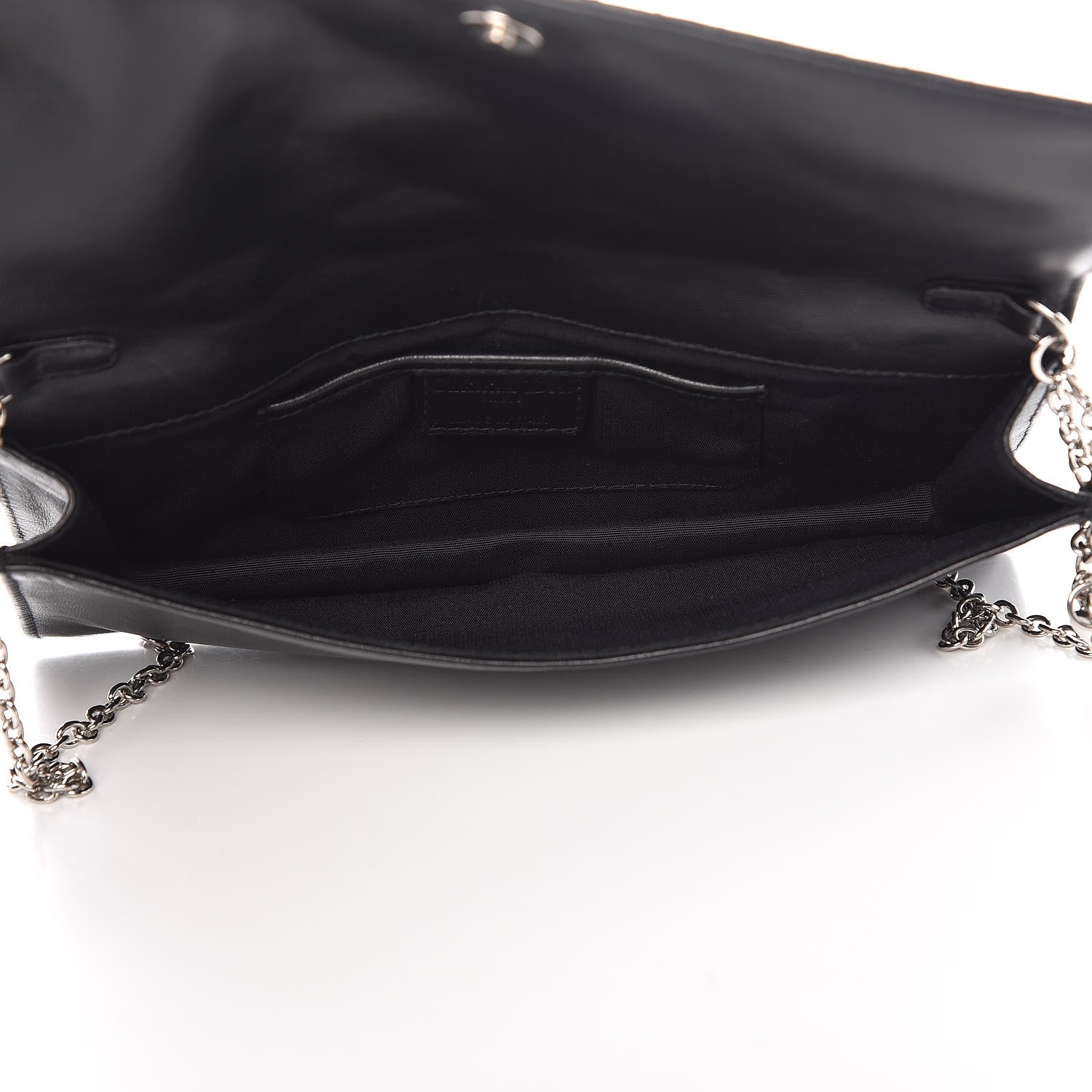 Christian Dior Lambskin Cannage Lady Dior Convertible Clutch Black 5 of 8