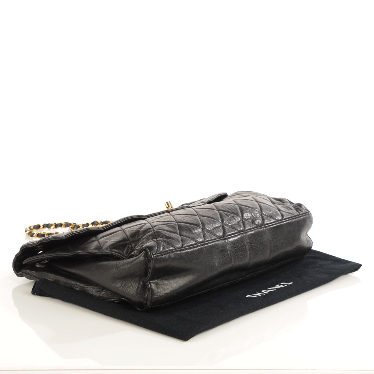 Chanel Lambskin Quilted Jumbo Flap Black 4 of 9