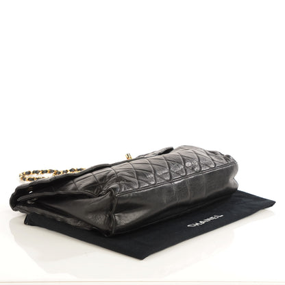 Chanel Lambskin Quilted Jumbo Flap Black 4 of 9