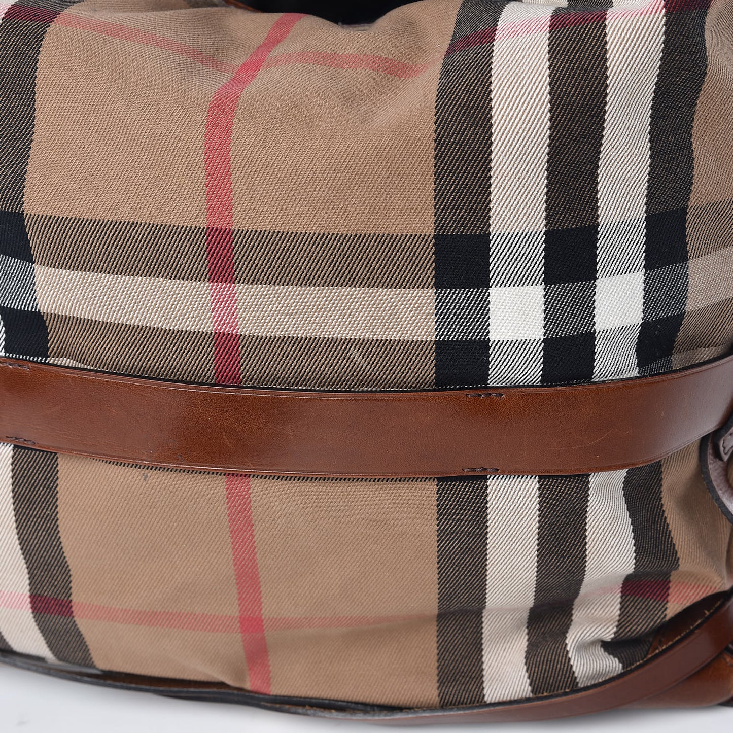 House Check Bridle Calfskin Medium Gosford Hobo Dark Tan