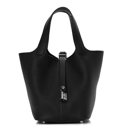 Hermes Taurillon Clemence Picotin Lock 18 PM Black 1 of 8