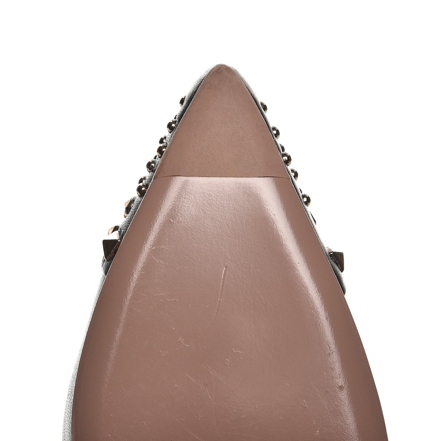 Calfskin Studded Cap Toe D'Orsay Pumps 35.5 Black