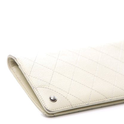 Chanel Caviar Stitched Yen Wallet White 9 of 10