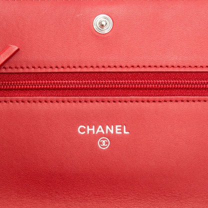 Chanel Caviar Timeless CC Wallet On Chain WOC Coral 6 of 8