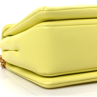 Valentino Garavani Nappa One Stud Chain Clutch Pale Yellow 8 of 9