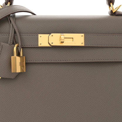 Hermes Epsom Kelly Sellier 28 Etain 8 of 11