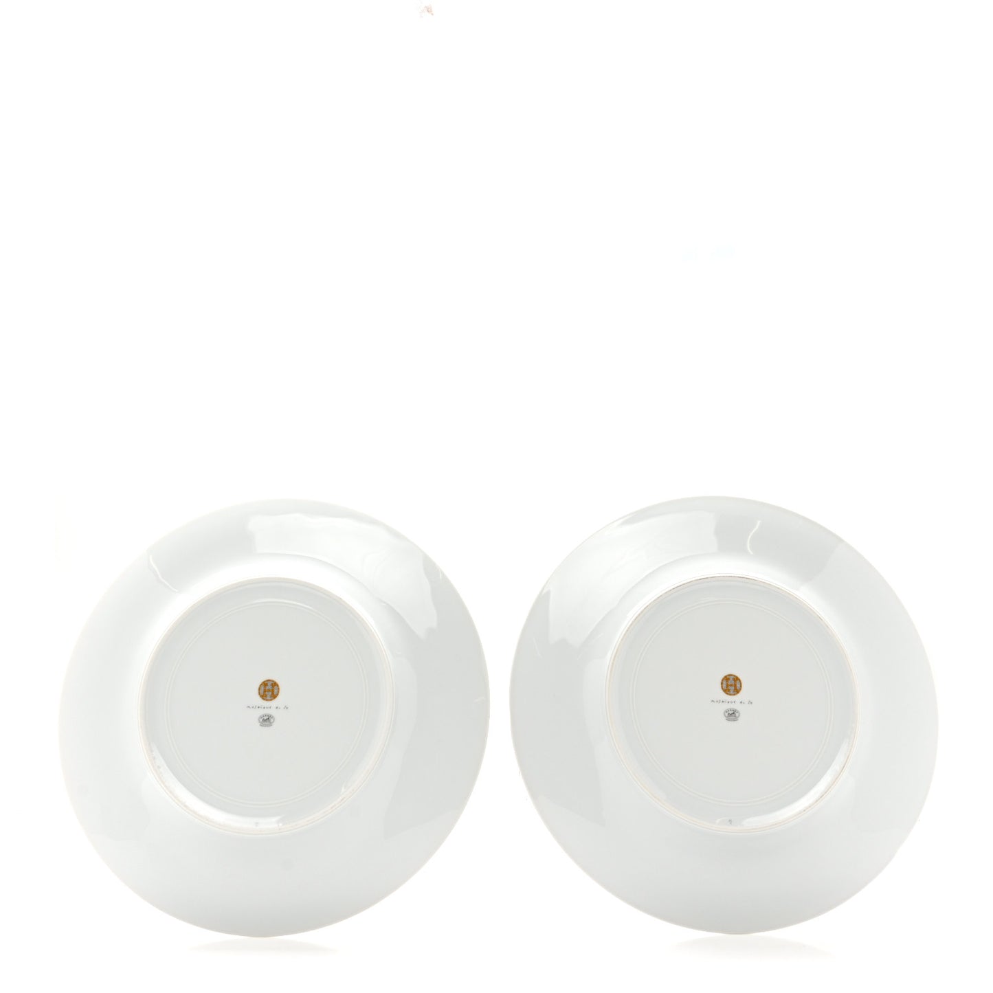 Porcelain Mosaique Au 24 Platine Presentation Plate Set of 2 Gold
