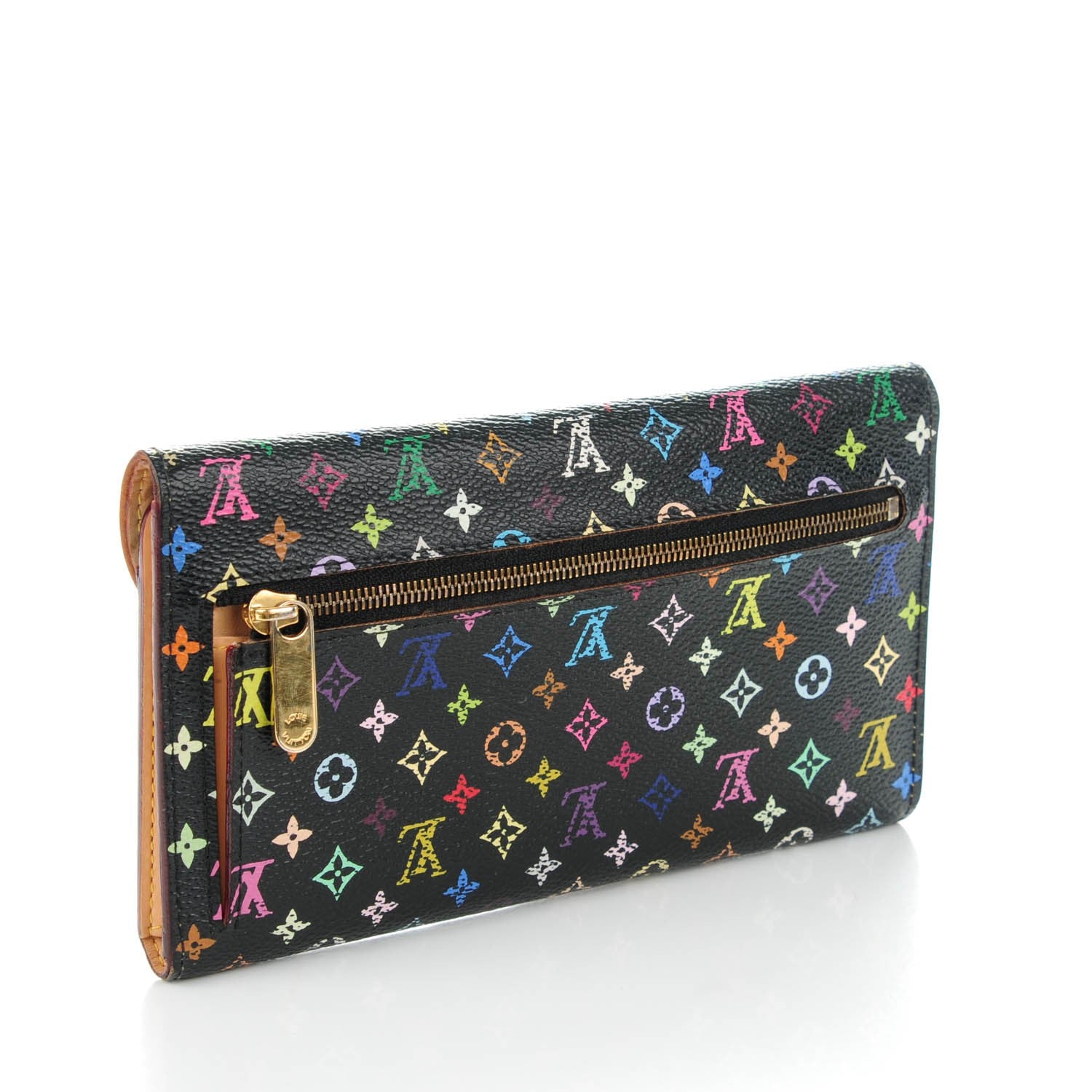 Louis Vuitton Monogram Multicolor Eugenie Wallet Black 3 of 9