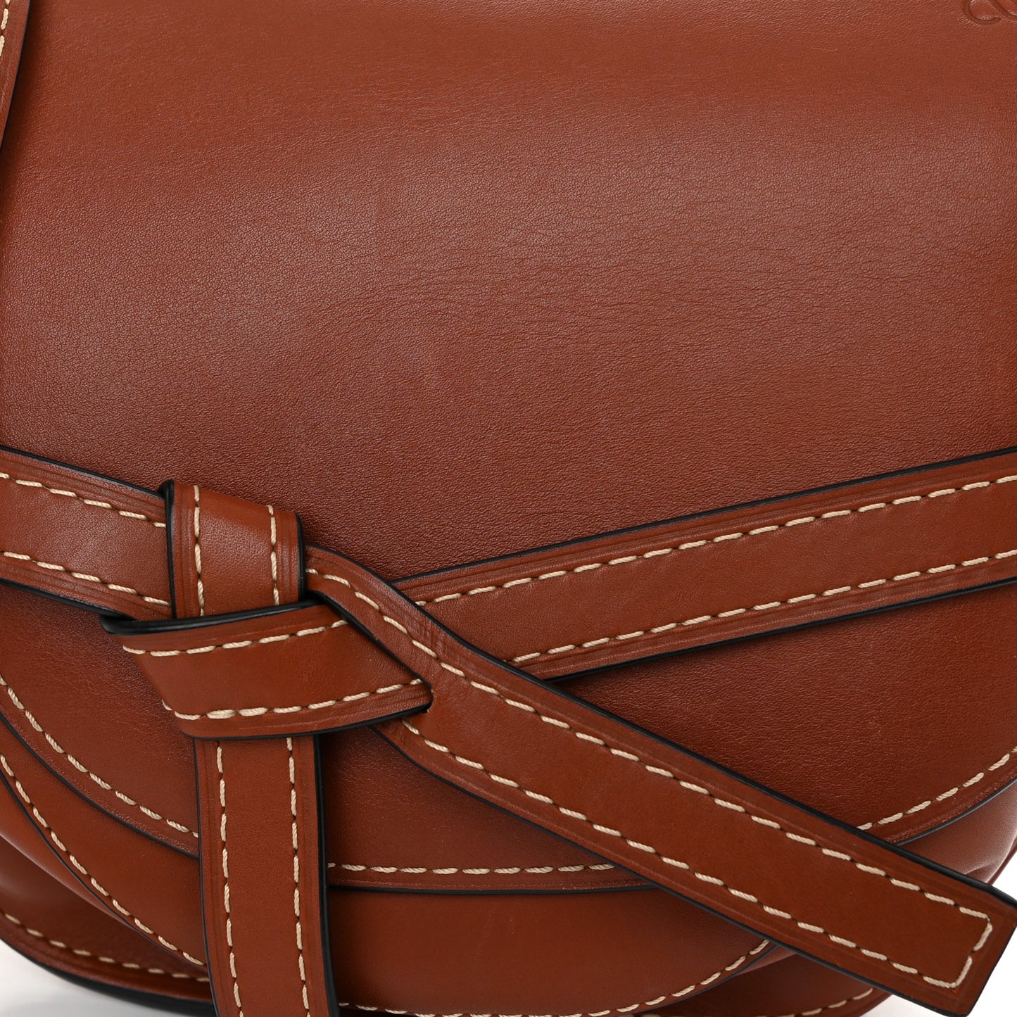 Calfskin Small Gate Crossbody Bag Rust