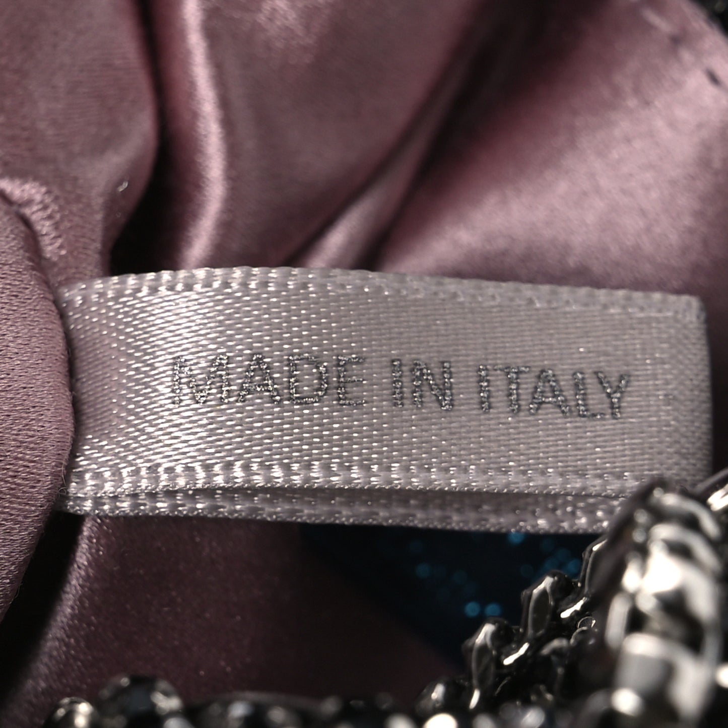 Mesh Crystal Bon Bon Bag Black