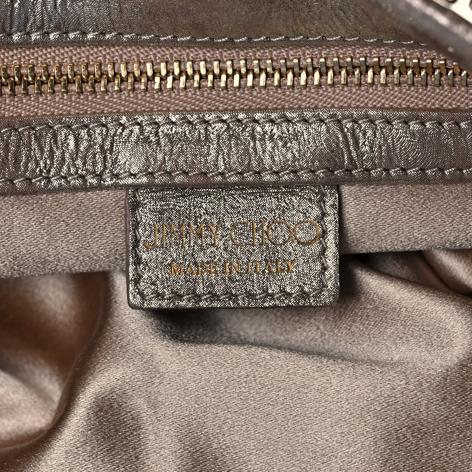 Jimmy Choo Foiled Metallic Suede Calfskin Chandra Clutch Nude 6 of 9
