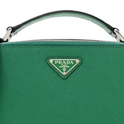 Prada Saffiano Travel Medium Brique Crossbody Bag Mango 9 of 12