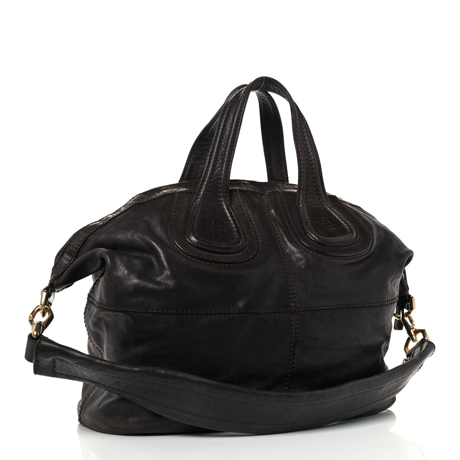 Givenchy Wrinkled Lambskin Medium Nightingale Dark Brown 2 of 10