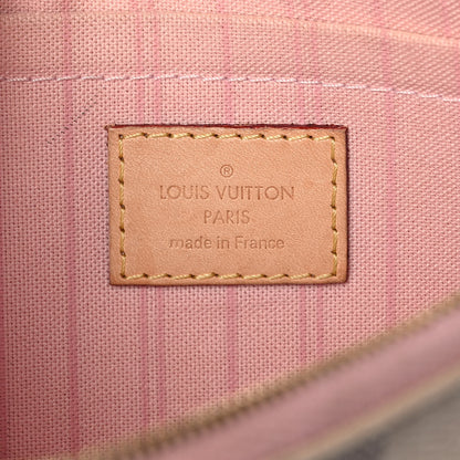 Louis Vuitton Damier Azur Neverfull MM GM Pochette Rose Ballerine 6 of 12