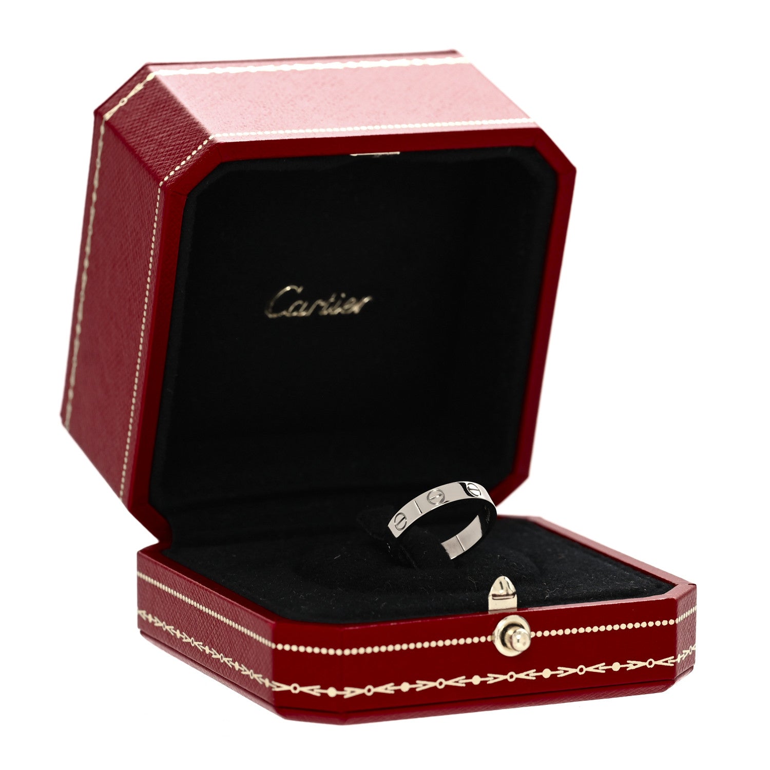 Cartier 18K White Gold 3.5mm LOVE Wedding Band Ring 52 6 5 of 5