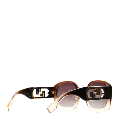Fendi Acetate O'Lock Square Sunglasses FE40048U Brown 4 of 7