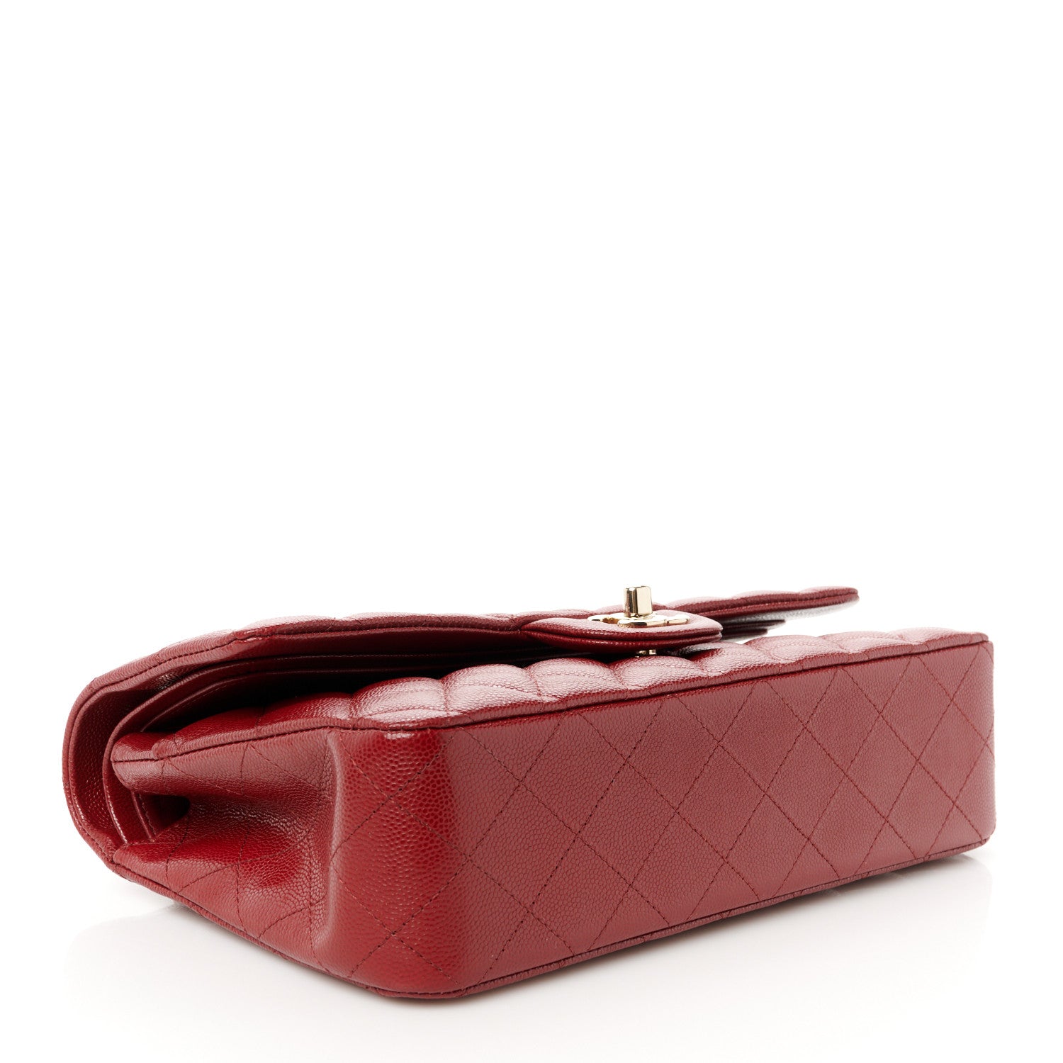 Chanel Caviar Quilted Medium Double Flap Burgundy 4 of 11