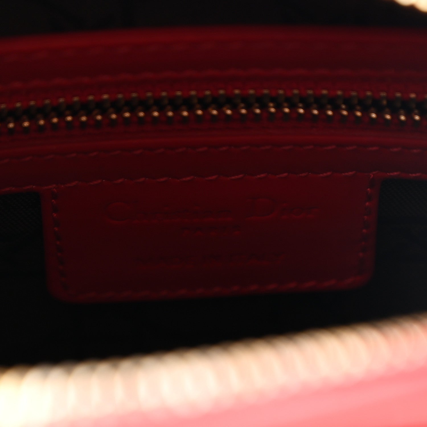 Christian Dior Patent Cannage Medium Lady Dior Red 6 of 10