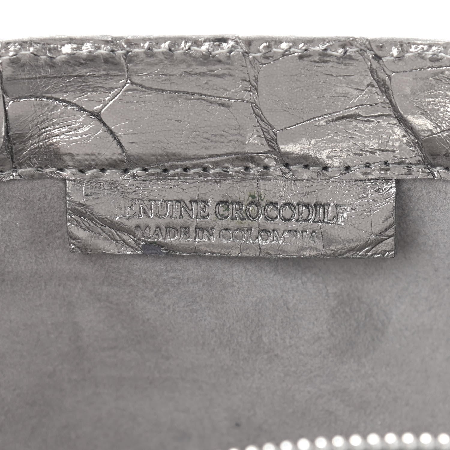 Nancy Gonzalez Metallic Crocodile Clutch Silver 7 of 11