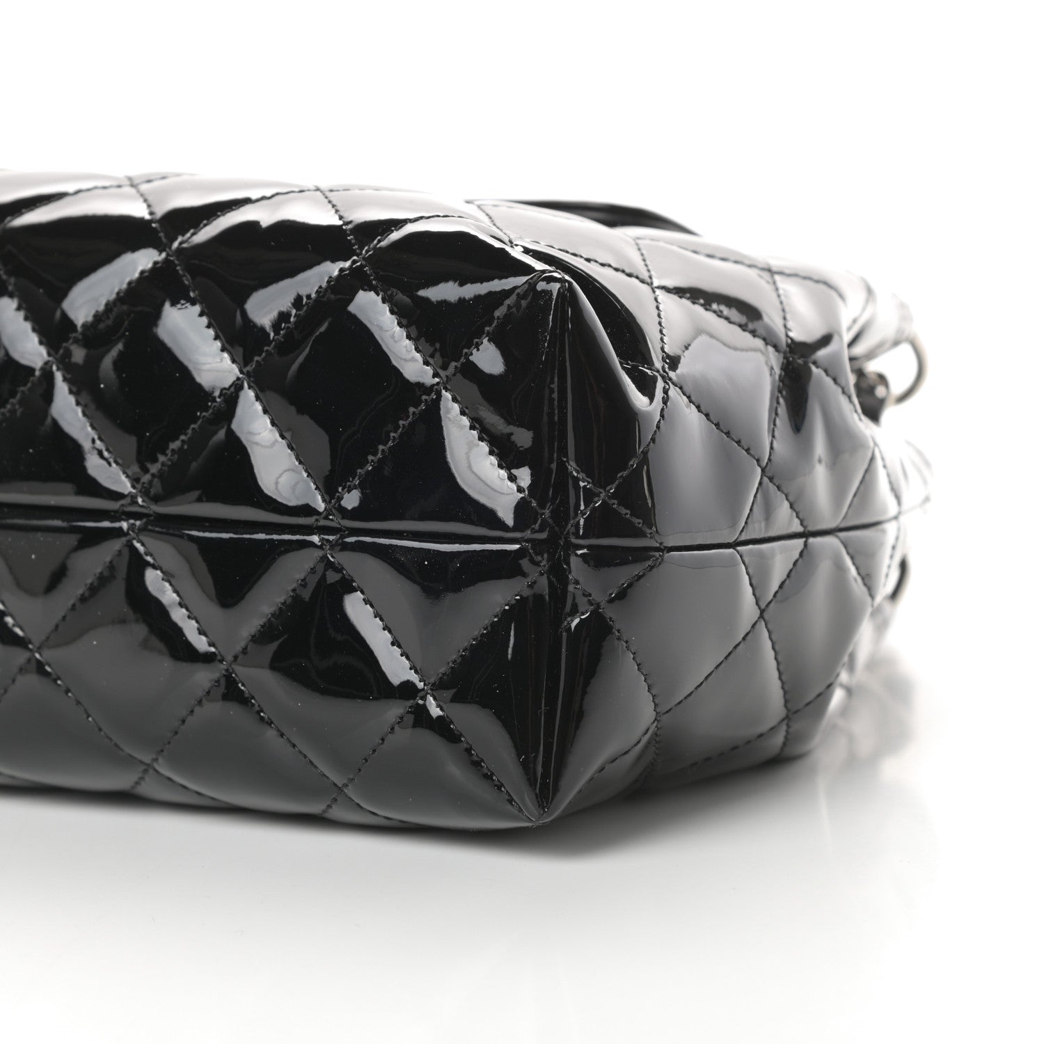 Chanel Patent Quilted Large Coco Shine Accordion Flap Black 10 of 11